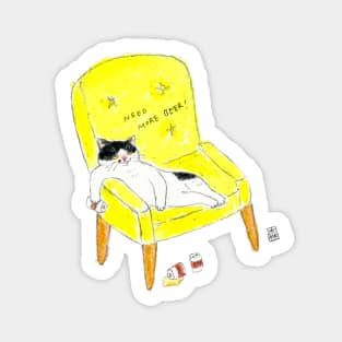 Drunk Cat Sticker